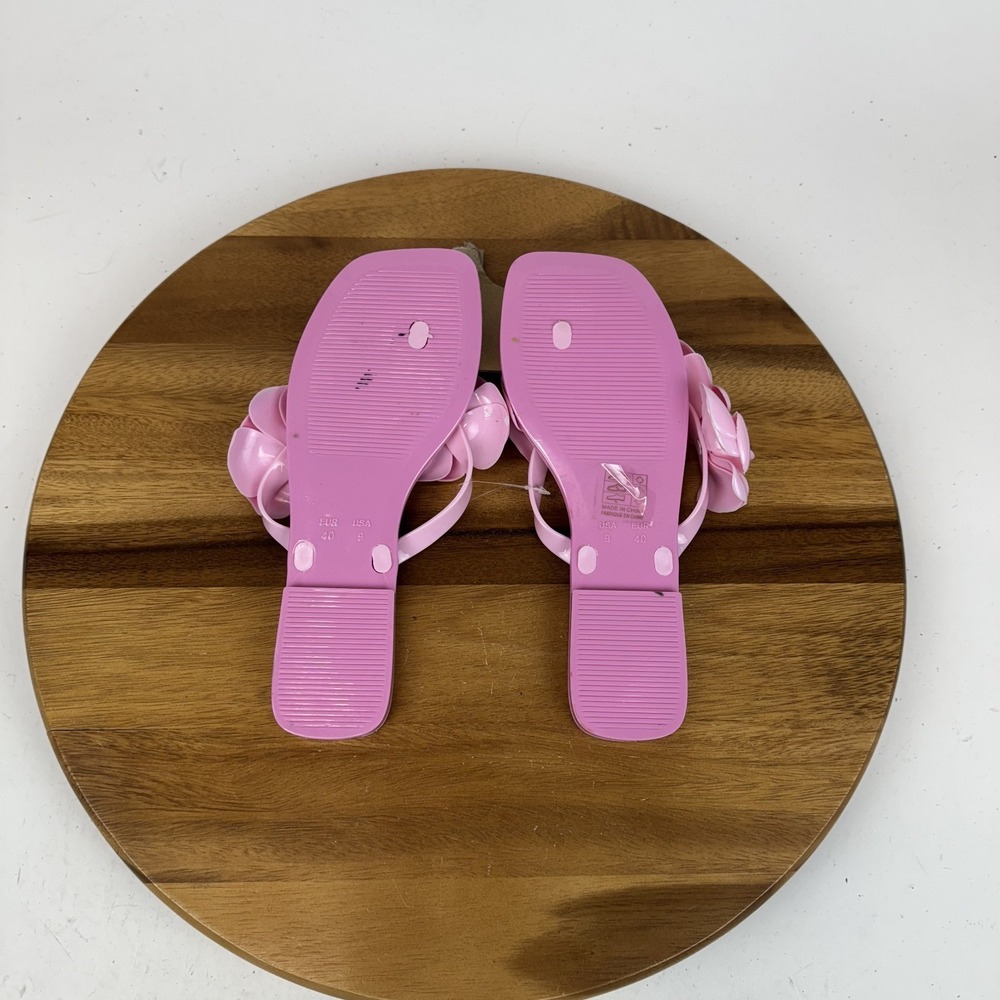 Womens‎ Jeffrey Campbell Floralee Pink Jelly Thong Flip Flops Sandals Size 9 M - Picture 8 of 9